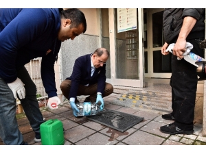 Beylikdüzü’nün 5 Bin Apartmanına Dezenfektan Paspas