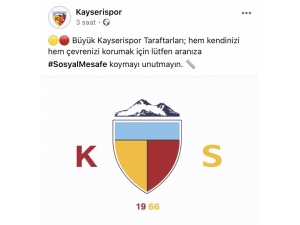 Kayserispor’dan Sosyal Mesafe Paylaşımı