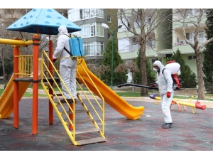 Karaköprü’de 116 Park Dezenfekte Edildi