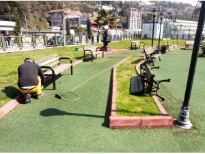 Belediye Ekipleri Dezenfeksiyon Mesaisinde