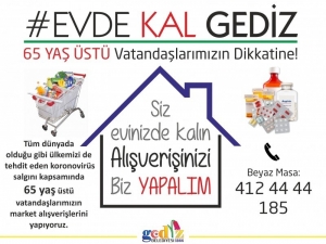 Gediz Belediyesi’nden Yaşlı Vatandaşlara Alışveriş Hizmeti