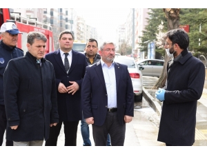 Fatih Ve Bahabey Caddeleri Dezenfekte Edildi