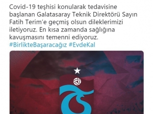 Trabzonspor’dan Terim’e Geçmiş Olsun Mesajı