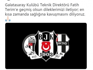 Beşiktaş’tan Fatih Terim’e Geçmiş Olsun Mesajı