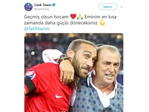 Cenk Tosun’dan Fatih Terim’e Geçmiş Olsun Mesajı