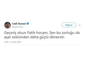 Cedi Osman’dan Fatih Terim’e Geçmiş Olsun Mesajı