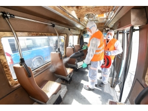 Altındağ’da Dolmuşlar Dezenfekte Edildi