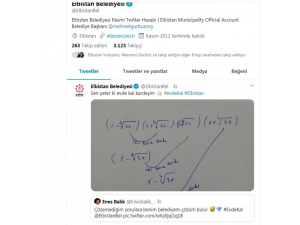 Çözemediği Soruyu Tweet Attı, Belediye Cevapladı