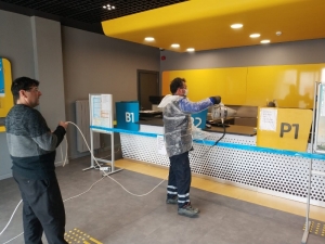 Sarıcakaya’da Camiler Ve Servis Araçları Da Dezenfekte Ediliyor