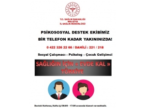 Psikososyal Destek Ekibi Bir Telefon Kadar Yakında