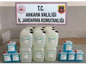 Ankara’da 395 Litre Kaçak Antiseptik Dezenfektan Ele Geçirildi