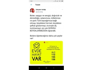 Eskişehir Valisi Çakacak’tan Anlamlı Tweetler