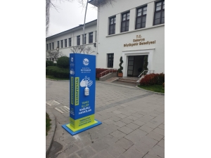 Sakaryq’da Muhtelif Noktalara Dezenfektan Otomatları Eklendi