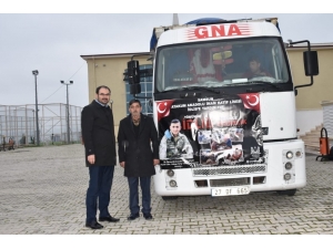 ’Şehit Eyüp Gülaştı Yardım Tırı’ İdlib’e Uğurlandı