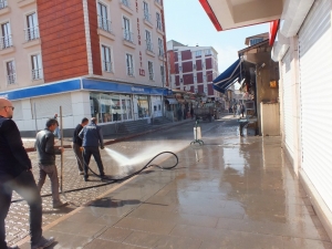 Malazgirt’te Korona Virüsüne Karşı Temizlik Çalışması