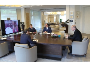 Cumhurbaşkanı Erdoğan, İnfaz Yasasını Video Konferansta Görüştü