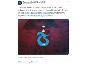 Trabzonspor’dan Fenerbahçe’ye Geçmiş Olsun Mesajı