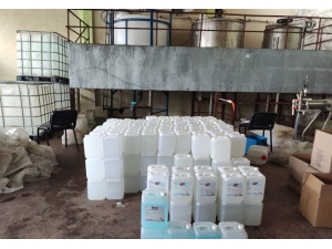 Malatya’da 2 Ton 600 Litre Sahte Dezenfektan Ele Geçirildi