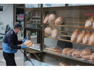 Zabıtadan Bakkal, Fırın, Market Ve Ekmek Büfelerine Korona Virüs Denetimi