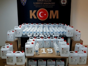 Çorum’da Sahte Dezenfektan Üreten 1 Kişi Gözaltına Alındı