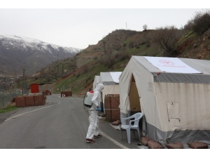 Çukurca’da Dezenfekte Çalışması
