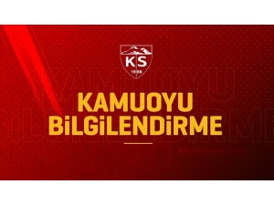 Kayserispor’da Bir İdari Personelde Sonuç Pozitif Çıktı