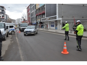 Kars’ta Trafik Ekiplerinden Korona Virüs Tedbiri