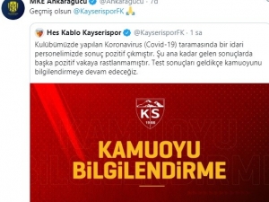 Kayserispor İçin Geçmiş Olsun Mesajları