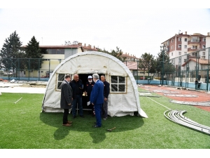 Isparta Belediyesi’nden Çadır Kurulumu Tatbikatı