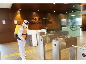 Büyükçekmece’de Üniversiteler Korona Virüse Karşı Dezenfekte Ediliyor