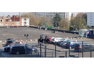 Belçika’da Atlı Polislerden "Korona" Denetimi