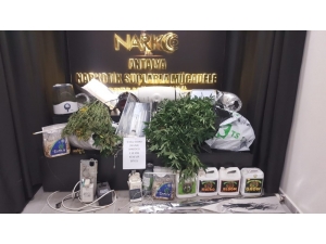 Uyuşturucu Serasına Çevrilen Eve Polis Baskını