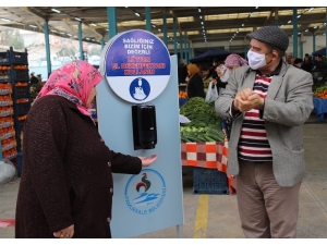 Pamukkale’de Pazar Yerlerinde Seyyar Dezenfekte Çalışmaları Devam Ediyor