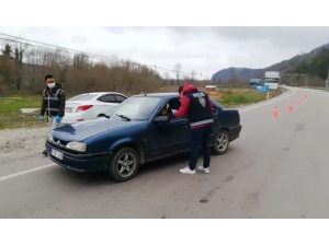 Sinop’ta Ateş Ölçerli Trafik Kontrolü