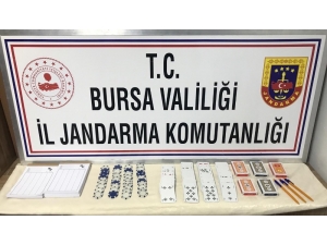 Bursa’da Jandarmadan Kumarhane Baskını