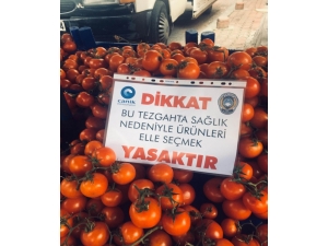 Canik’te Pazar Yerlerinde “Elle Seçme” Denetimi