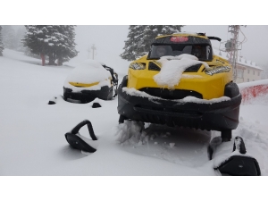 Koronavirüsün Etkisini Azaltması İçin Sıcak Havalar Beklenirken Uludağ’a Kar Yağdı