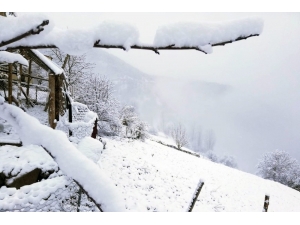 Gümüşhane’nin Yükseklerinde Kar Yağışı Etkili Oldu