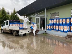 Kocaeli’de Atık Eldiven Ve Maskeler İçin Özel Çöp Kutuları Üretildi