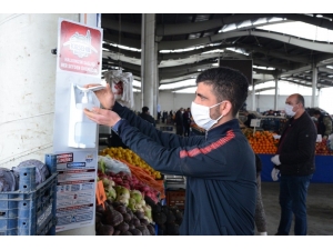 Kırşehir Belediyesi, Halkın Ortak Kullanım Alanlarına Dezenfektan Makinesi Koydu