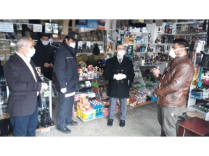 Kaymakam Ve Belediye Başkanı Çarşı Merkezini Dolaşarak Halkı Uyardı