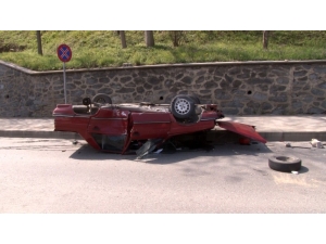 Takla Atan Araçtan Yara Almadan Kurtuldu