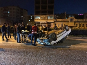 Otomobil Takla Attı: 1 Yaralı