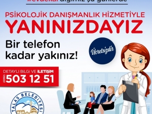 Talas’tan ’#Evde Kal’anlara Telefonla Psikolojik Destek