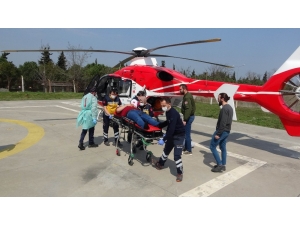 Patpat Kazasında Yaralanan Genç Ambulans Helikopterle Hastaneye Kaldırıldı