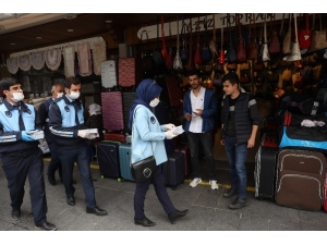 Diyarbakır’da Esnaf Ve Vatandaşlara Korona Virüs Bilgilendirmesi