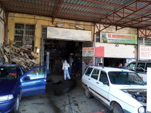 Sanayi Sitesinde Dezenfekte Çalışması