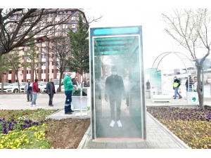 Mamak’ta Yaya Dezenfekte Tüneli Kuruldu