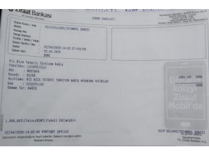 "Evde Kal"dı Bağış Yapmaktan Geri Kalmadı