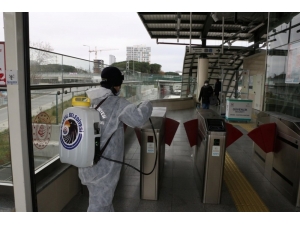 Marmaray İstasyonları Dezenfekte Edildi